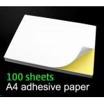 100 sheets-A4 Size White Paper Sticker Label Sheet for Inkjet and Laser Printers