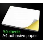 A4 Size White Paper Sticker Label Sheet for Inkjet and Laser Printers-50 sheets